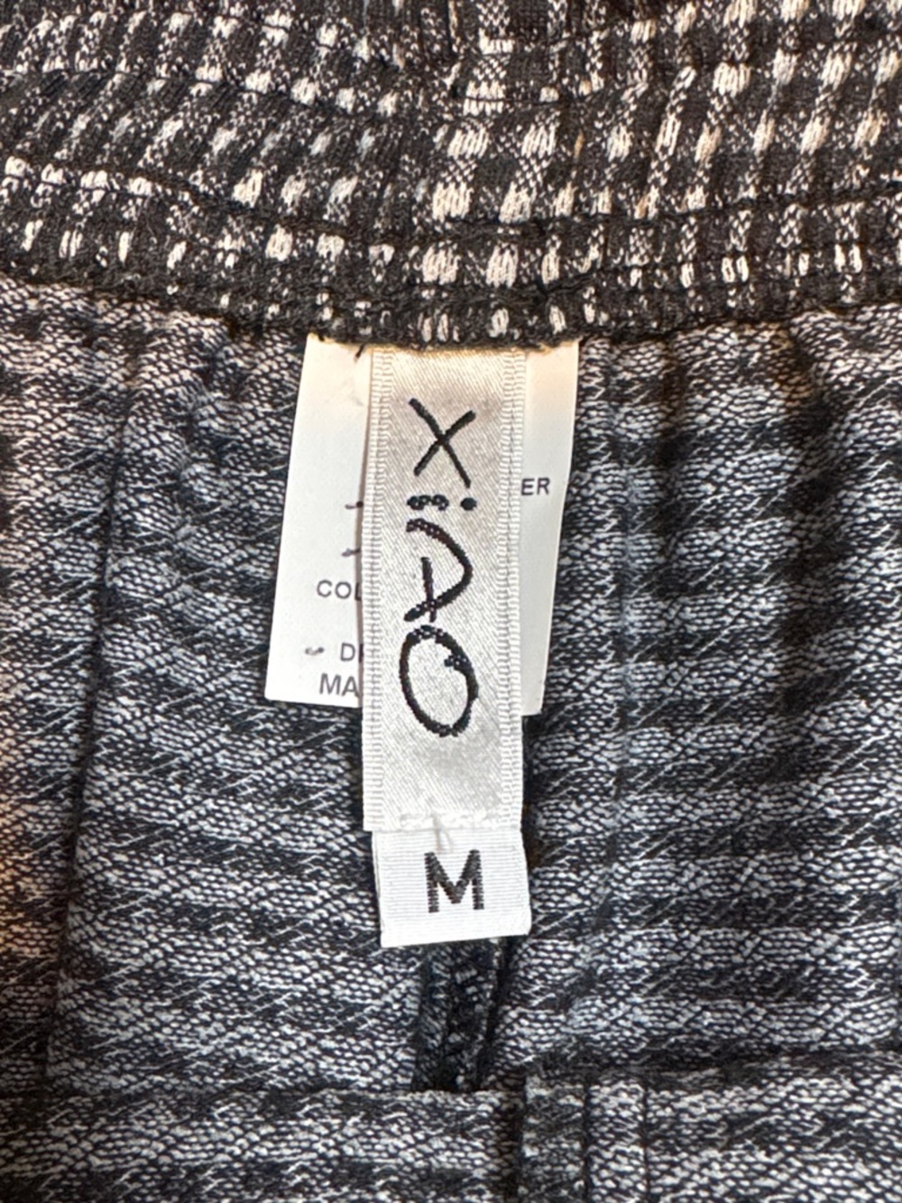 NWT XIAO Black & Gray Gingham Lantern Lagenlook Pants size Medium - Picture 5 of 12